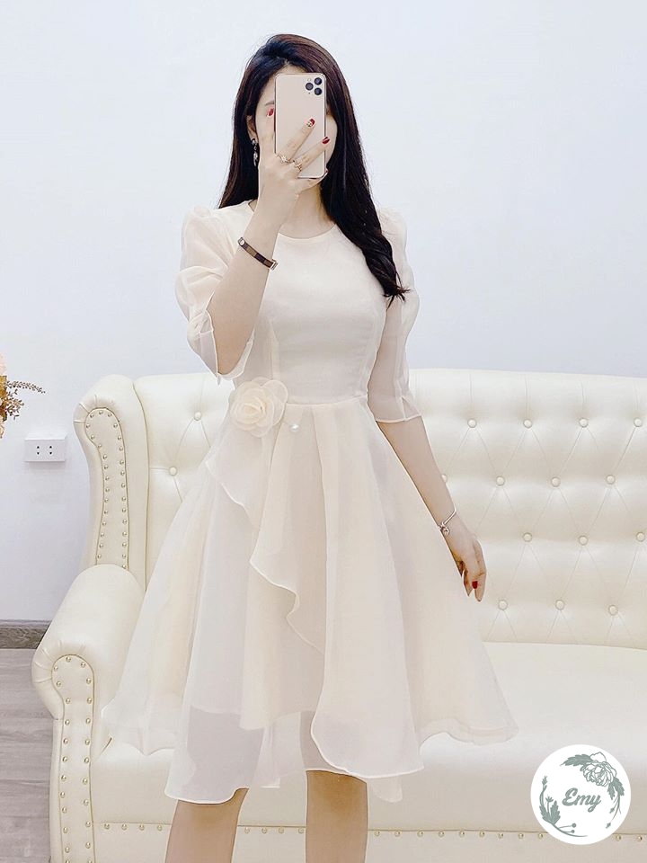 [HCM]ĐẦM VOAN LỤA TIỂU THƯ CAO CẤP ĐỦ SIZE 30 ĐẾN 72KG- V5