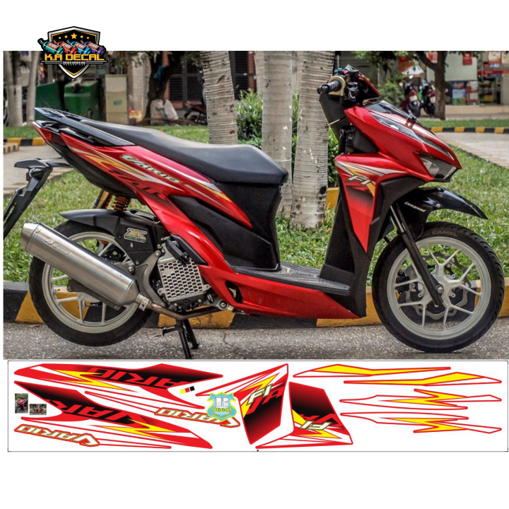 Tem rời dán xe vario 150 dán xe đỏ tuấn decal