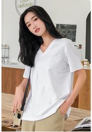 Áo kiểu cổ tim nữ, áo thun trơn cổ tim nữ thời trang nhiều màu