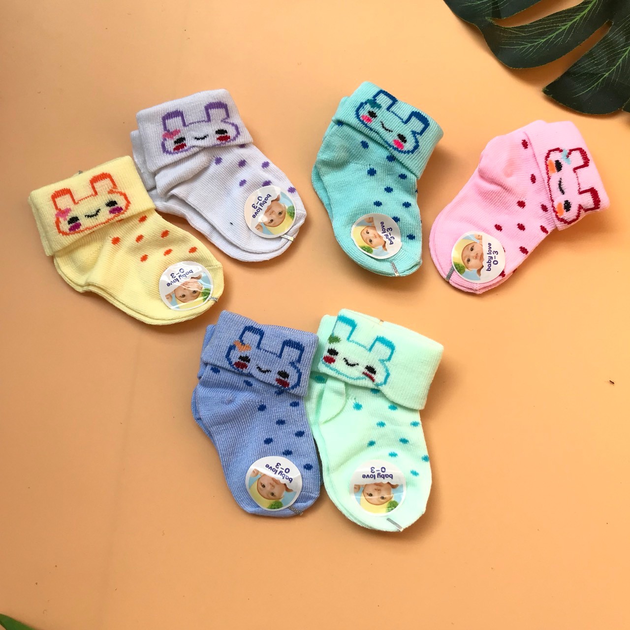set 2 đôi tất sơ sinh cho bé yêu