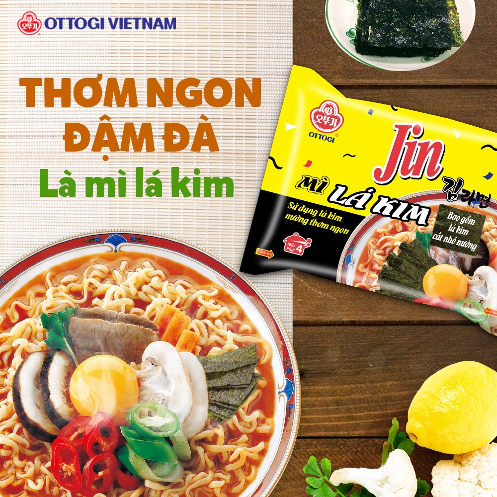 Combo 10 gói - Mì lá Kim OTTOGI 122g,