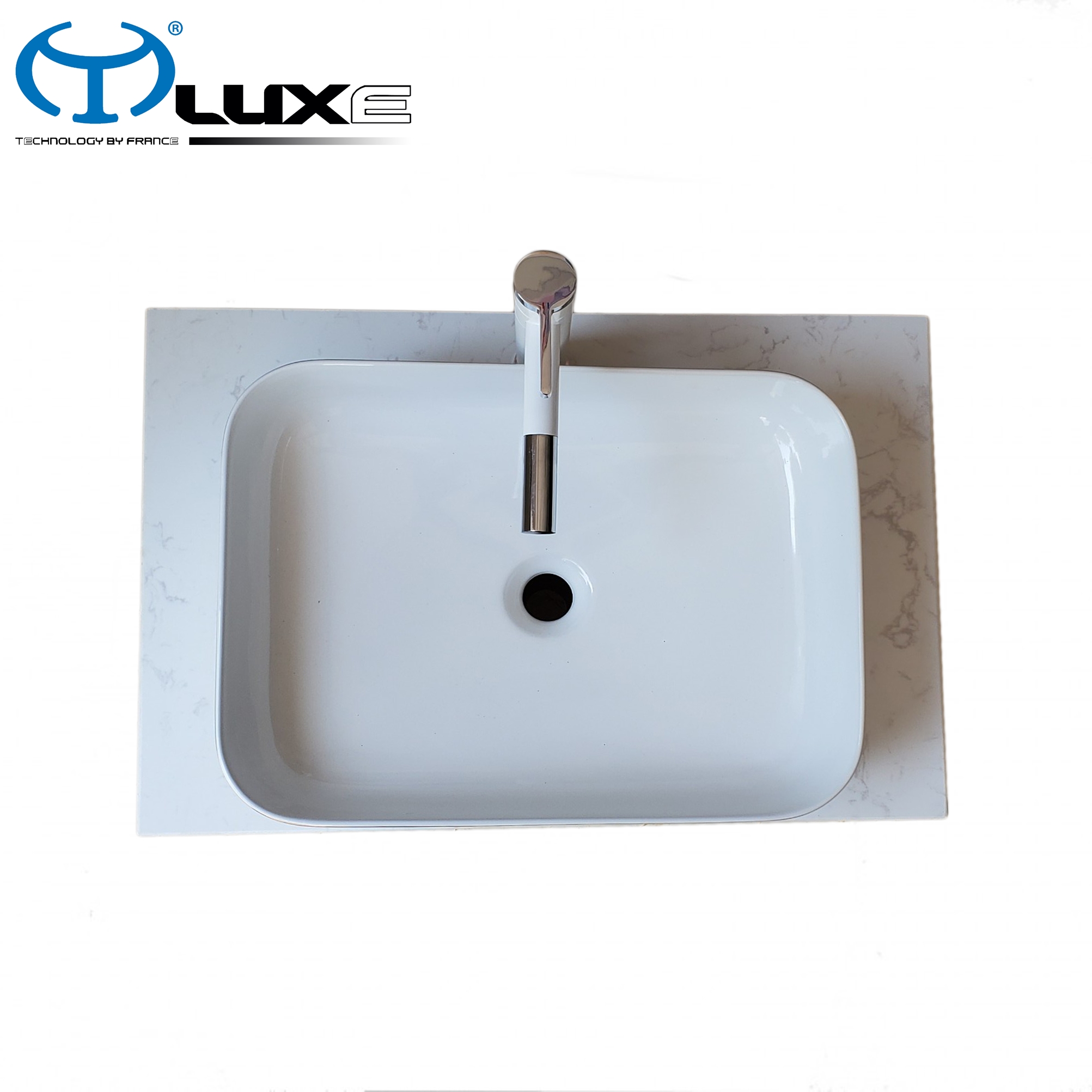 Chậu lavabo bàn đá cao cấp LUXE C104