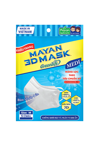 Bộ 5 khẩu trang N95 3D Mask - Mayan PM 2.5