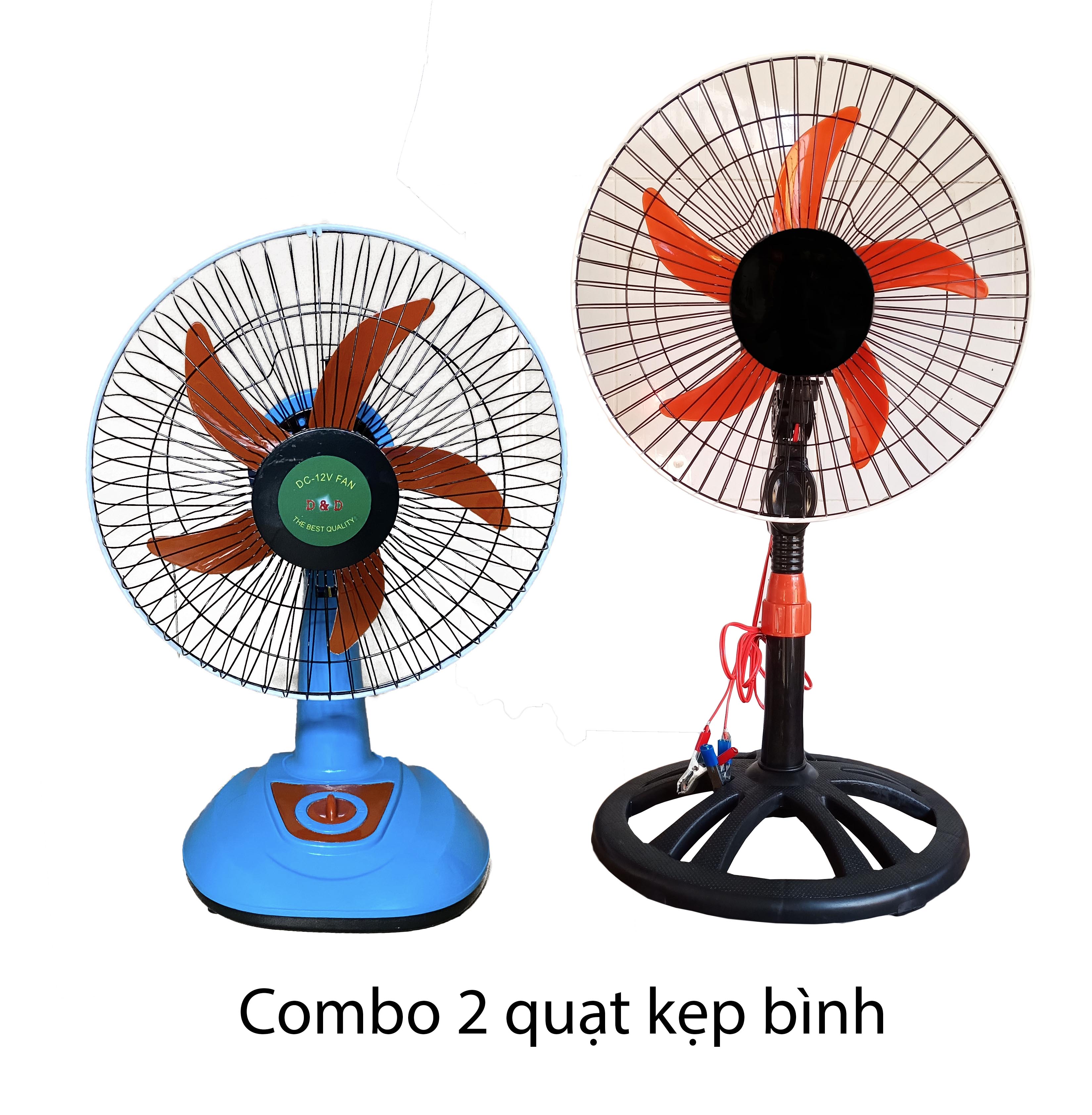 [HCM]Combo 2 quạt kẹp bình 12V