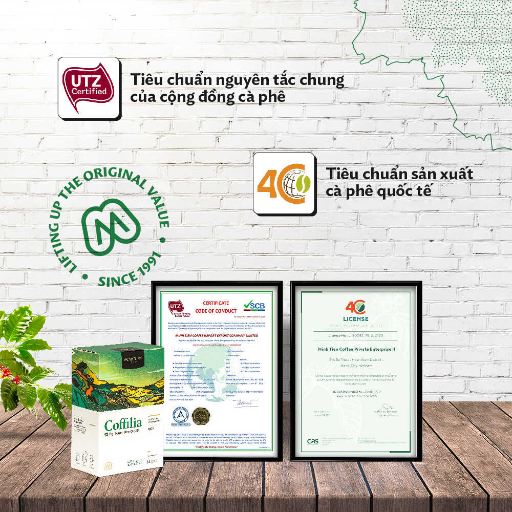 Cà phê hòa tan Coffilia  3in1 - Vị đậm 216g (18gx12 gói)