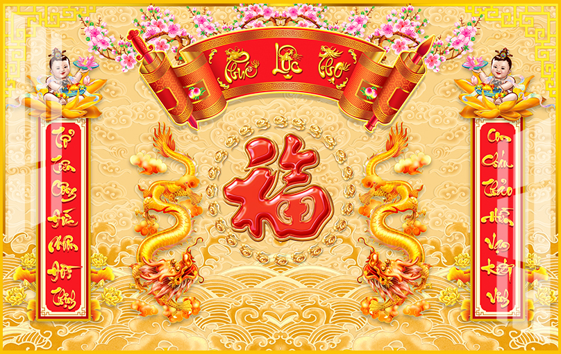 Tranh bóng kiếng treo tường trang trí bàn thờ phòng thờ Cửu Huyền Thất Tổ BKCHTT002 nhiều KT