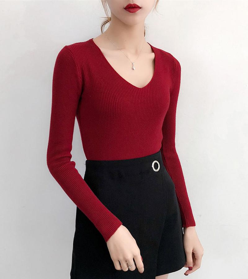 [HCM]Áo Len Tăm Cổ Tim Tay Dài Cuốn Biên