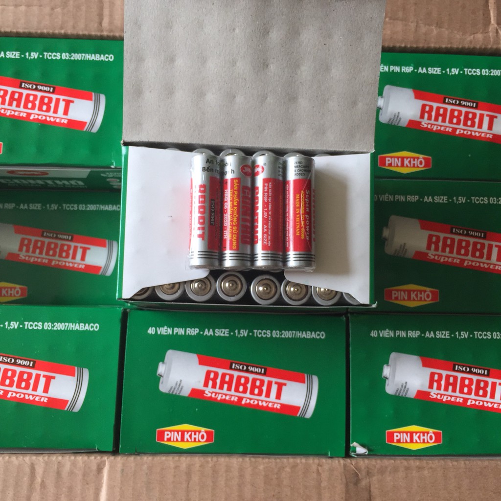1 hộp pin con thỏ AA 1,5V ( pin dùng cho đồng hồ, mic, đồ chơi )