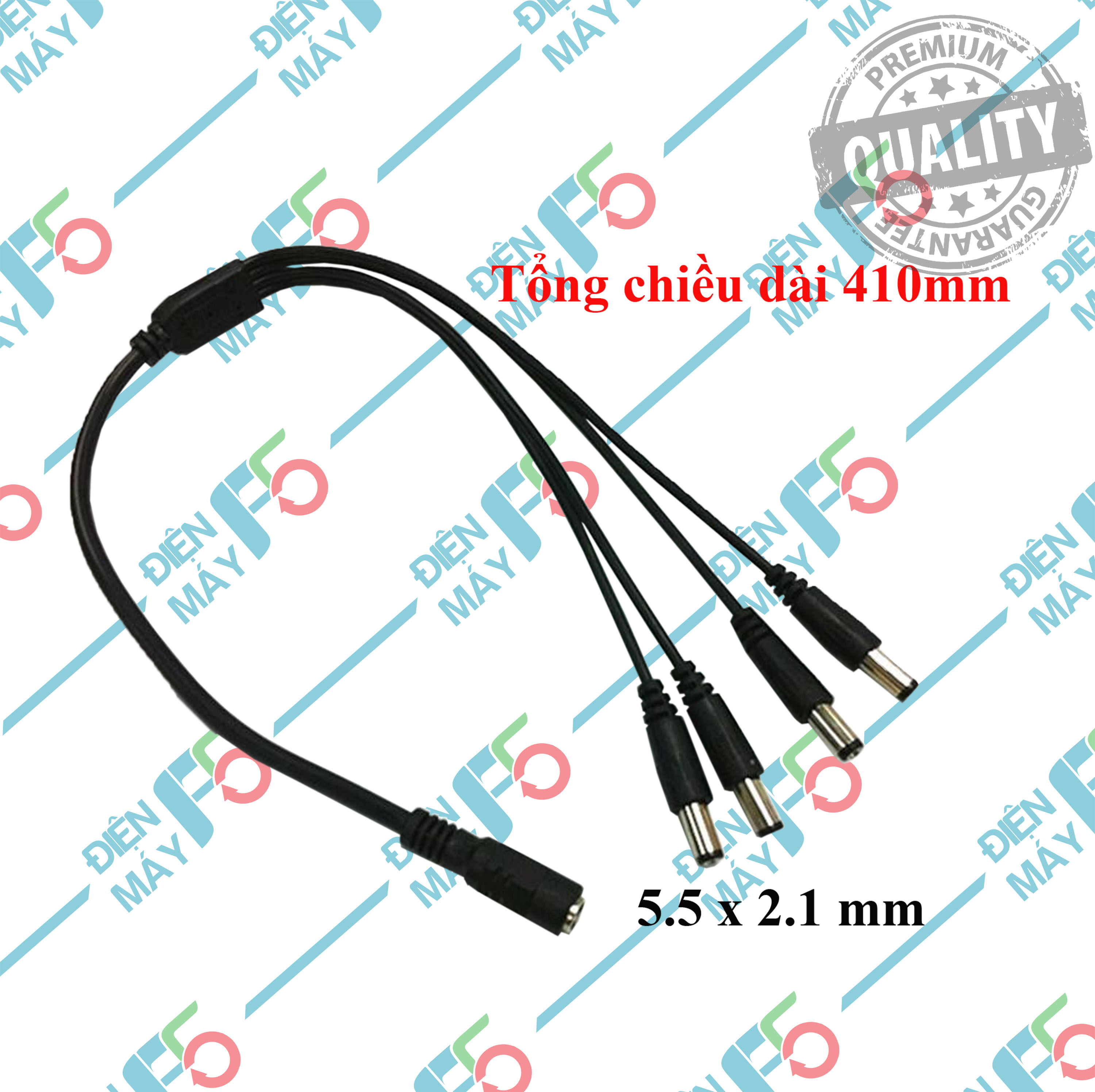 Dmf5 dây chia nguồn dc 1 sang 4 dc 5.5x2.1mm