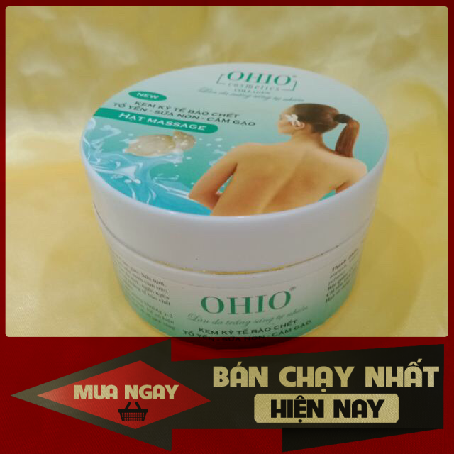 Kem kỳ tế bào chết ohio dưỡng chất tổ yến - sữa non - cám gạo150g