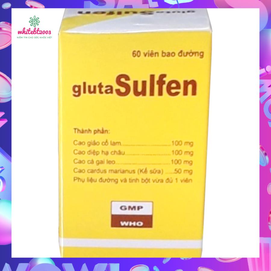 Viên Giảo Cổ Lam Diệp Hạ Châu Cà Gai Leo Kế Sữa Gluta Sulfen Chai 60 viên