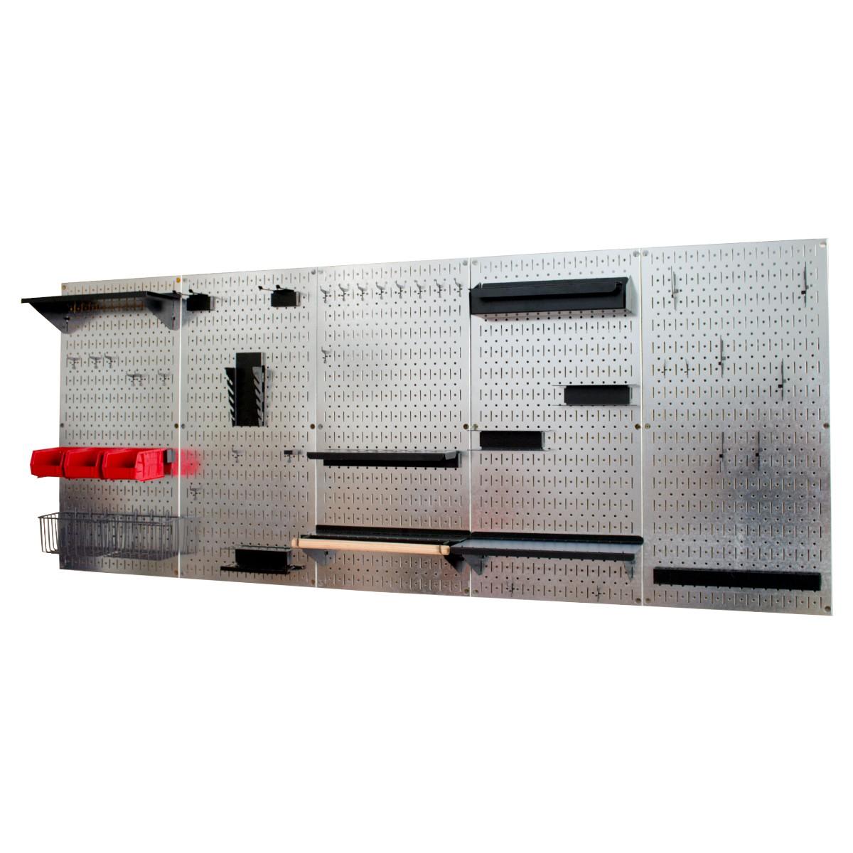 Bảng treo dụng cụ Pegboard cơ khí SMLIFE WB5 - Mô đun 5 Bảng mạ kẽm dày 12mm + bộ móc treo sơn tĩnh điện màu đen - Lưu trữ dụng cụ trực quan dễ tìm kiếm - Combo dành cho gia đình