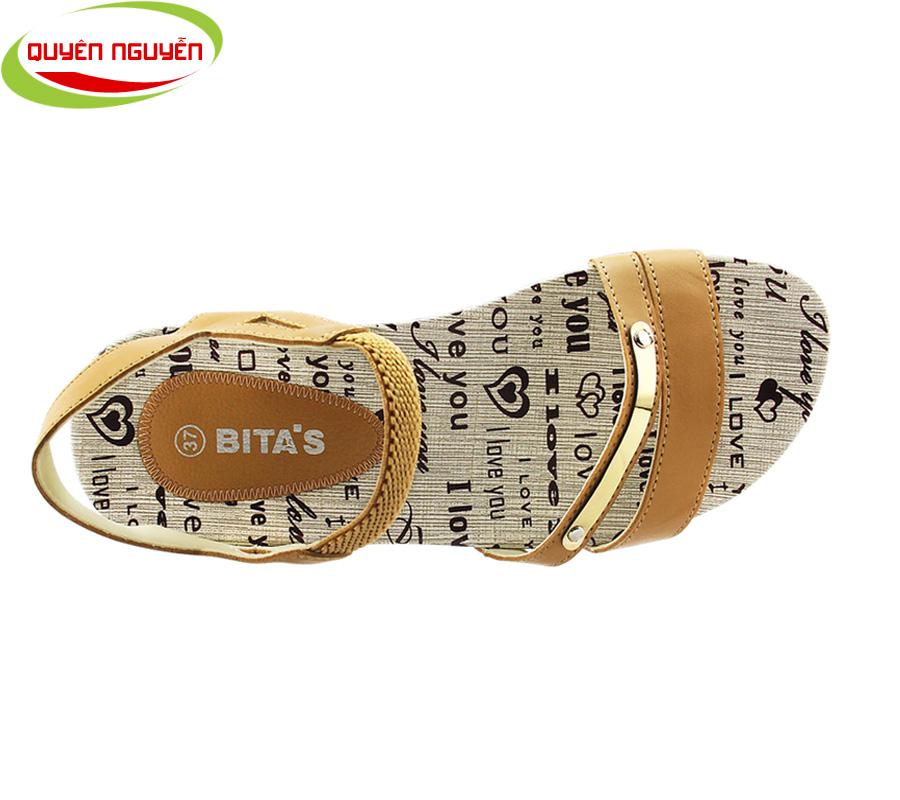 Giày Sandal Bitas đế bằng nữ - SYN120_Vàng