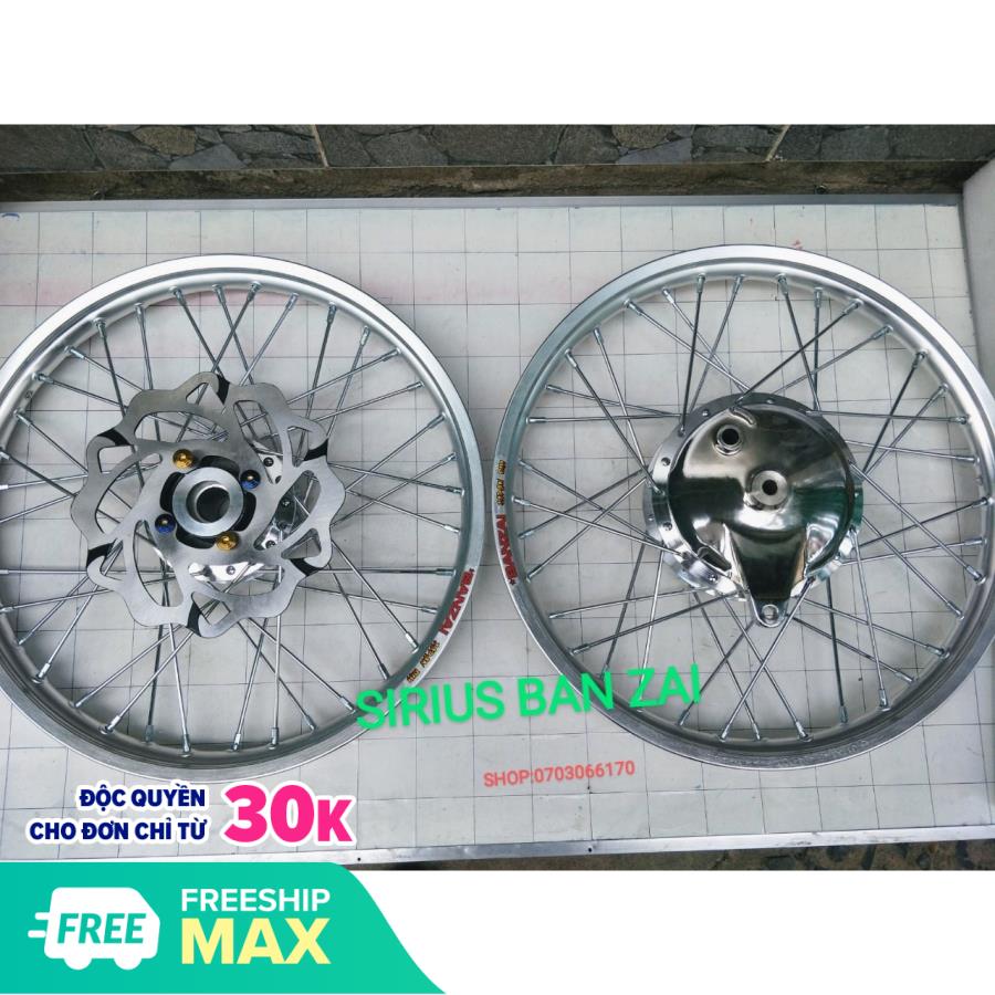 [HCM]BÁNH CĂM SIRIUS  EX2010 NIỀN NHÔM BAN ZAI  ĐÙM CĂM MẠ CROM LOẠI 1 KÈM ĐĨA. MÁ .ỐC