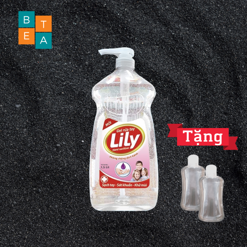 [Tặng 2 bình chiết 100ml] Gel rửa tay khô Lily 1,5L - Mỹ Hảo