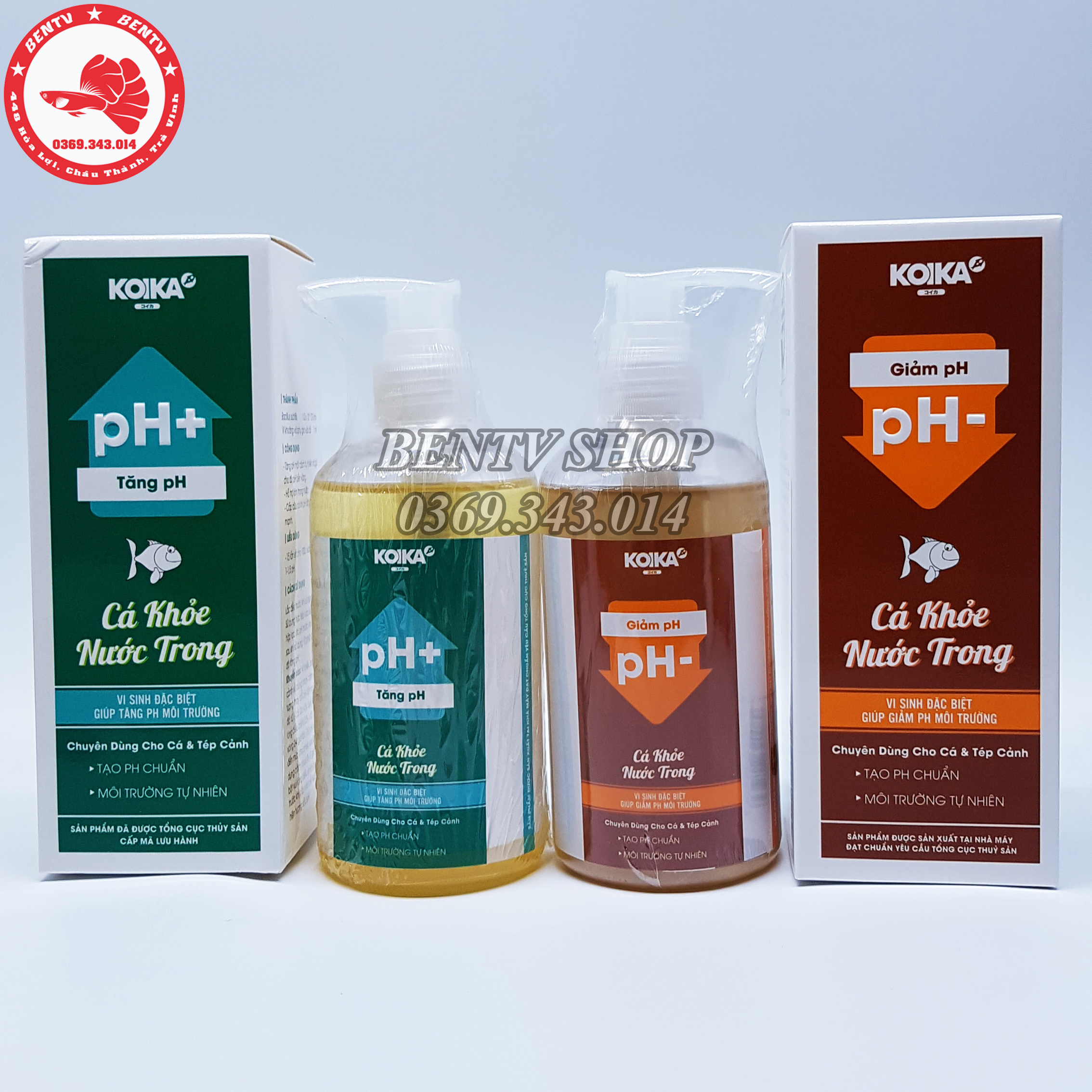 Dung Dịch Tăng Giảm pH Cho Hồ Cá Tép Cảnh Koika