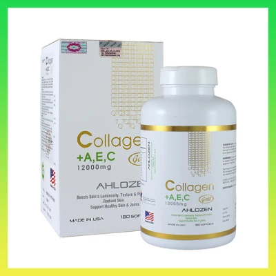 Viên Uống Collagen AEC 12000mg Ahlozen Mỹ 180 Viên - Hàng công ty