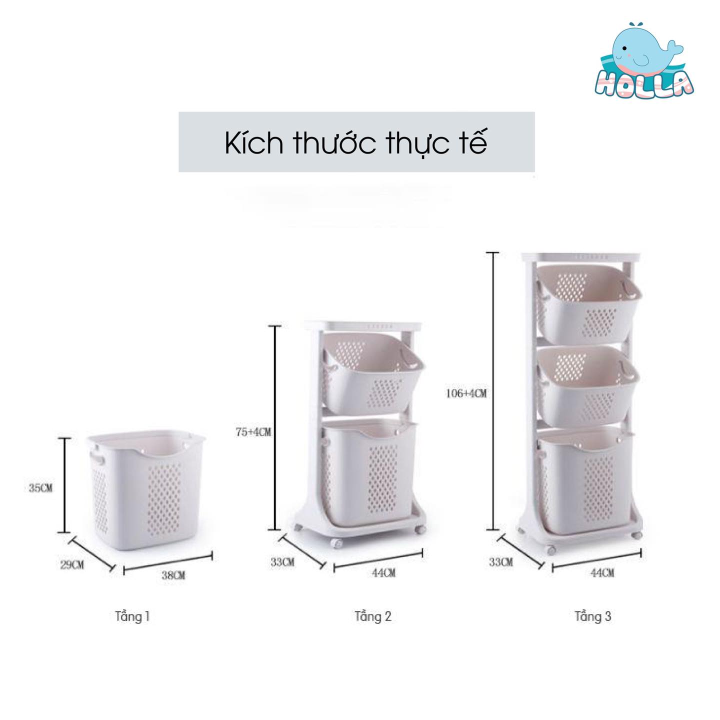 Kệ nhựa 3 tầng HOla