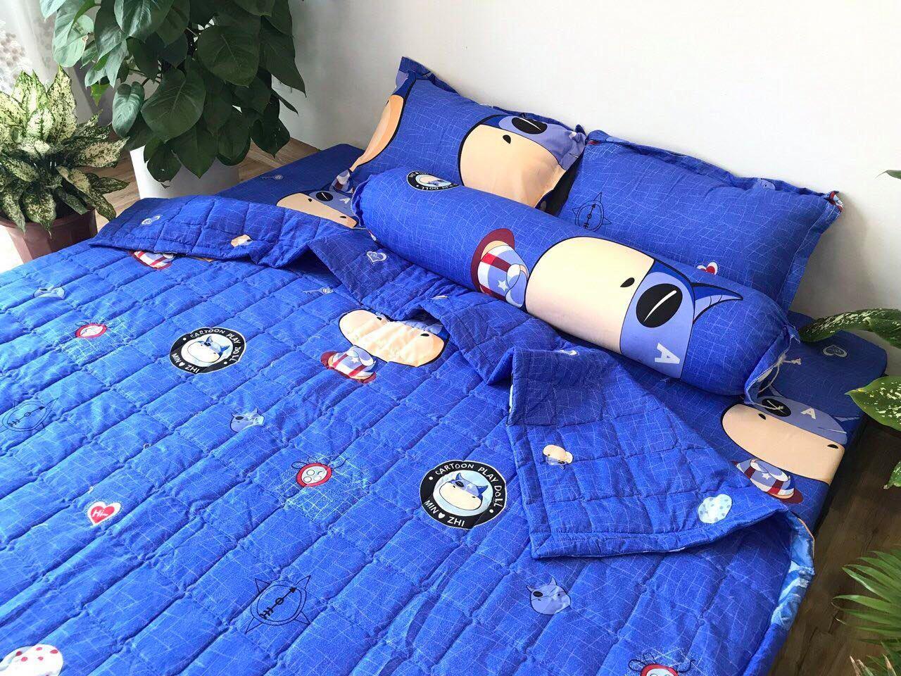 [XẢ HÀNG THANH LÝ] TRỌN BỘ CHĂN GA GỐI COMBO 5 MÓN - Siêu Anh Hùng remato