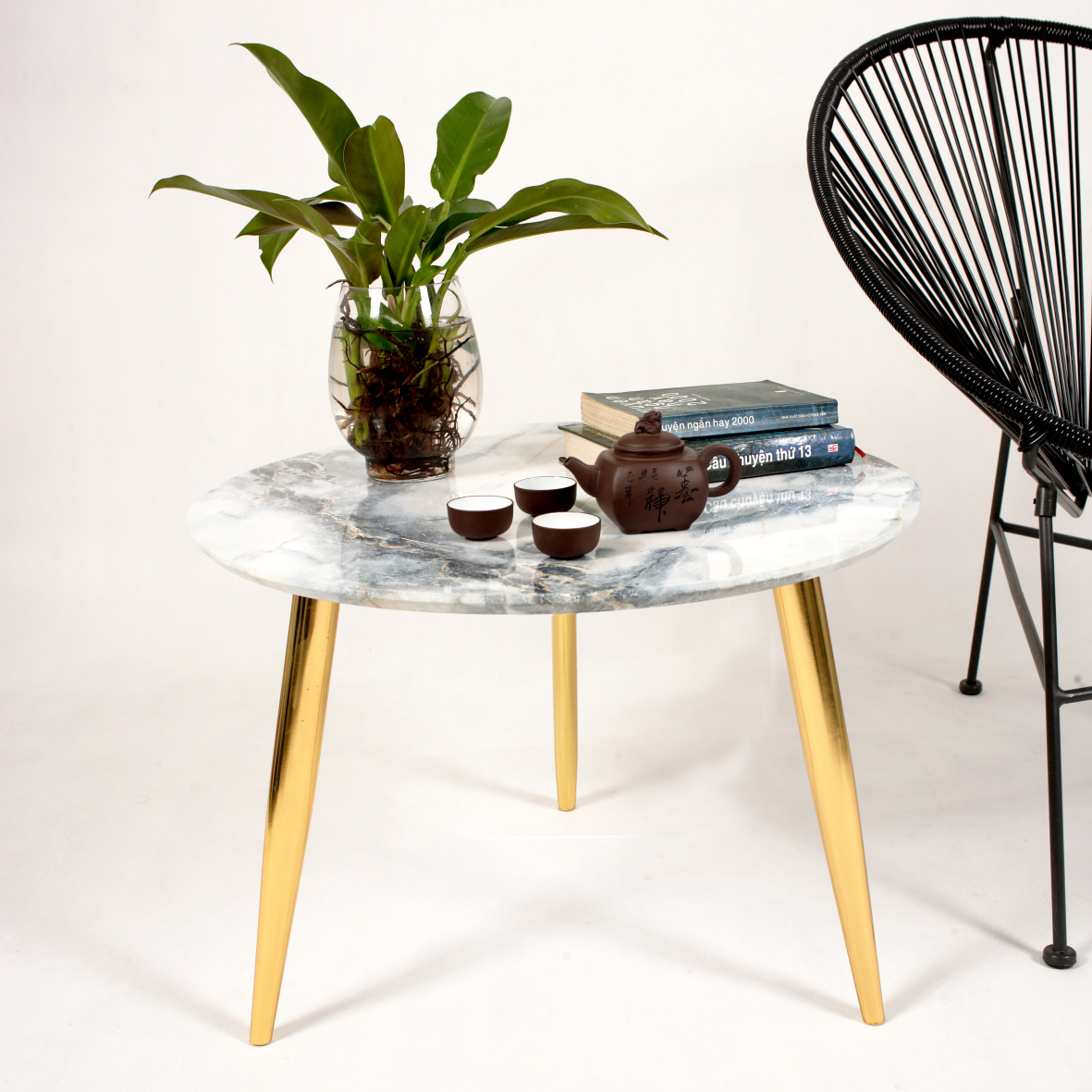 Chân bàn Louis 30cm Gold - Silver
