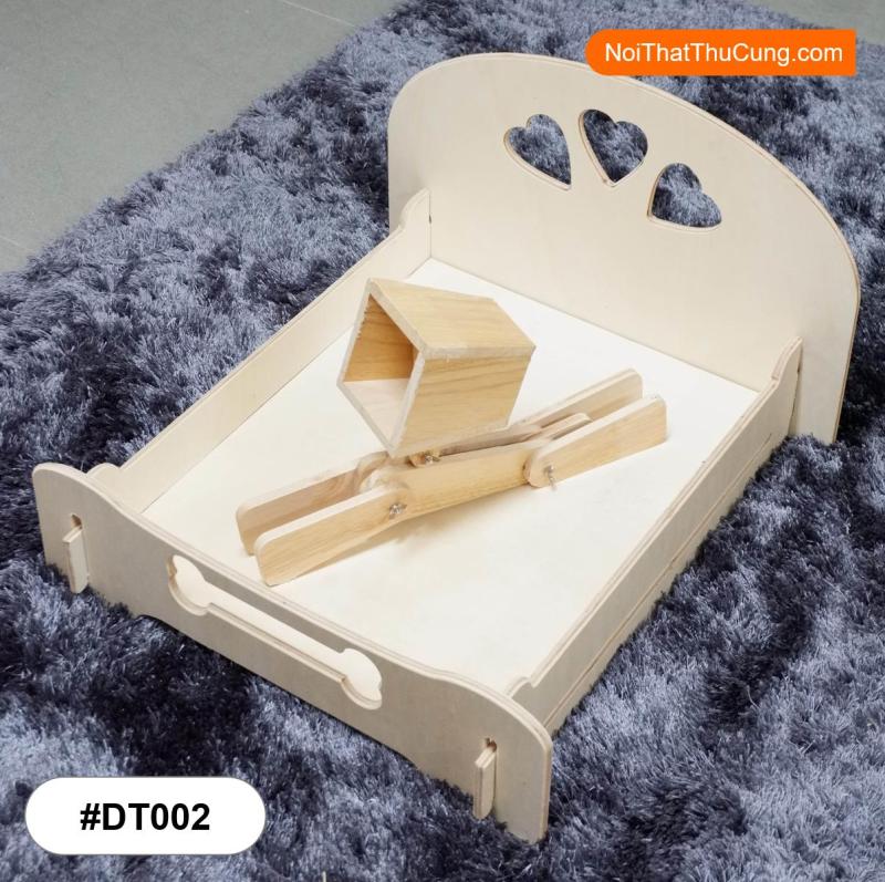 Giường Gỗ Dễ Thương Cho Chó Mèo DT002