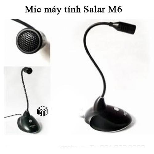 Micro máy tính- Microphone cho máy tính Salar M6/mic thu âm máy tính (Đen)