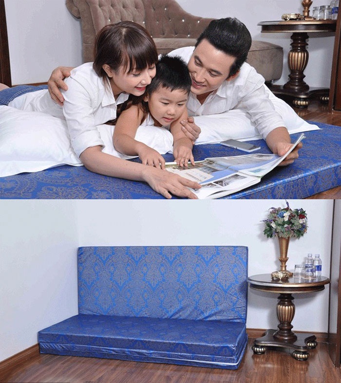 [HCM]Nệm PE Hàn Quốc Gấp 3 Cao Cấp 1m2 x 2m x 5cm