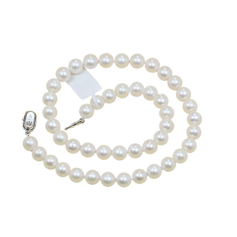 Hmy03-10mm natural pearl necklace