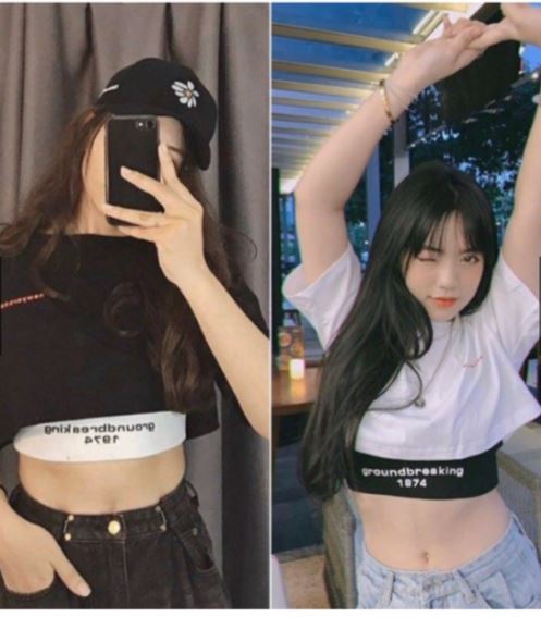 [HCM]ÁO THUN NỮ??SET ÁO CROPTOP 1974 HÀN QUỐC