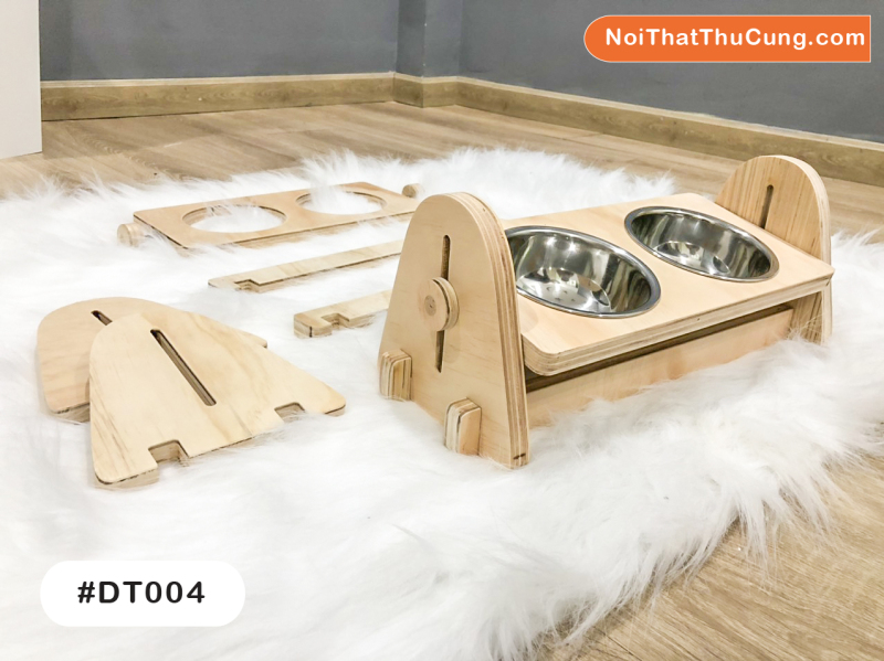 Khay Ăn Điều Chỉnh Độ Cao Cho Chó Độc Đáo DT004 - Nội Thất Thú Cưng