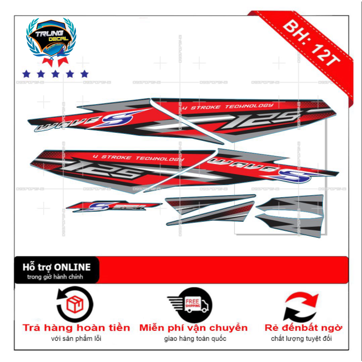 Tem rời xe wave S 125 thái