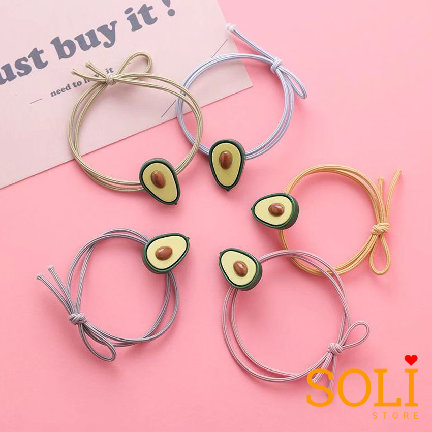 [HCM][Set 5] Dây buộc tóc trái bơ SOLI CT13
