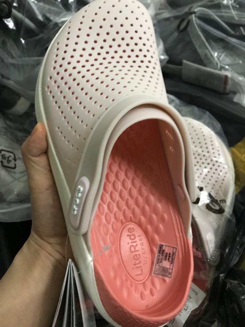 SỤC CROCS.. LITERIDE SIÊU MỀM ÊM (KEM/CAM)