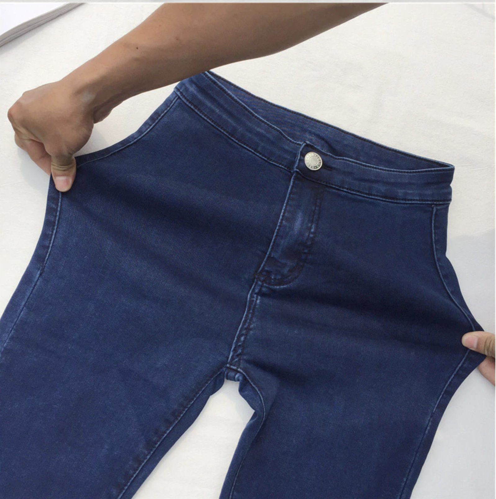 🔥🔥 hot sale 🔥🔥 quần jeans nữ 2021 mẫu mới skinny trơn vải denim lưng siêu cao không túi cực tôn eo tôn dáng hot sale 2021 thị trường