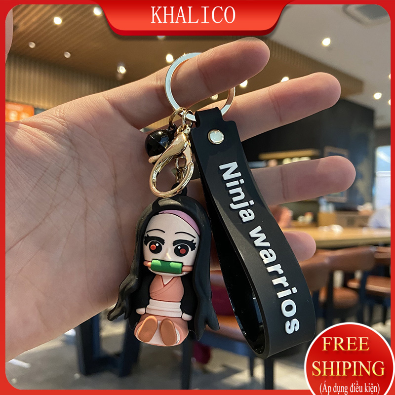 [FREESHIP] Móc khóa xe, treo cặp đi học KHALIK MK017975 Ninja Warrios - cô gái đen