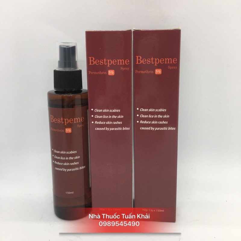 Xịt Ghẻ - Rận - Chấy - BESTPEME SPRAY -150ml giá rẻ