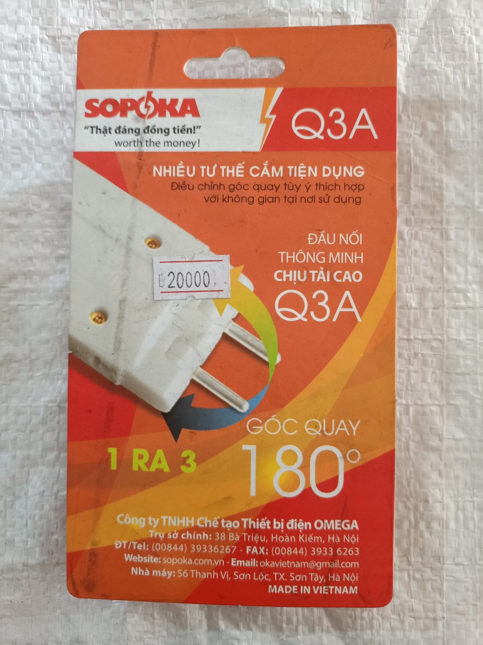 Ổ CẮM ĐIỆN CHIA 3 SOPOKA Q3A