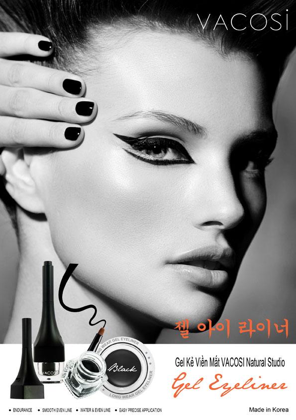 GEL KẺ VIỀN MẮT VACOSI EYELINER NATURAL STUDIO