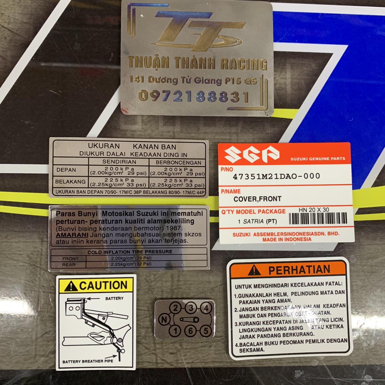 TEM SƯỜN SPORT 203 - SATRIA 206