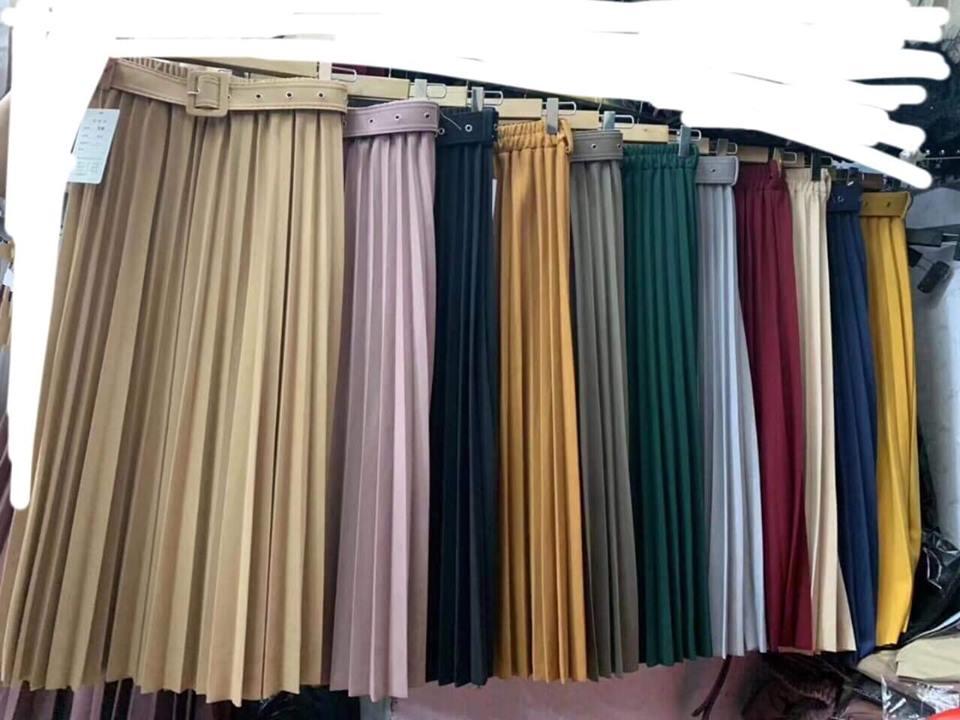 chân váy rập ly