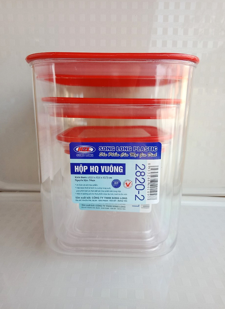Bộ 3 Hộp Thực Phẩm Hàn Quốc Song Long 2820