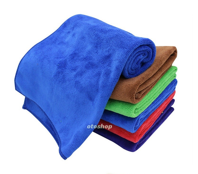 [HCM]Khăn lau xe microfiber loại siêu mịn 30x70cm