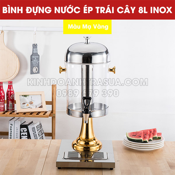 Bình Đựng Nước Trái Cây Inox 8L (Loại Tốt)