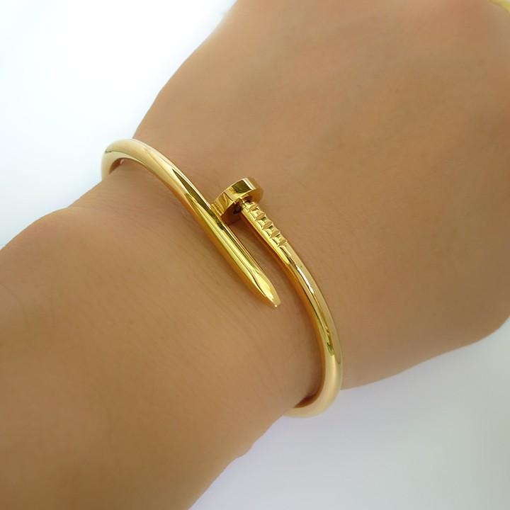 Lắc Tay Nam Vàng Non 10k, Lắc Đinh, Lắc Nam Đẹp, Vòng Tay Cao Cấp MS003 ( vàng)