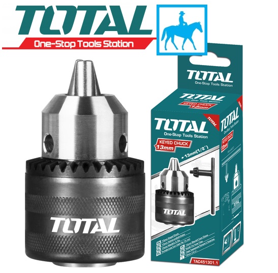 Đầu máy khoan 13mm có răng cưa total tac451301 kc1301
