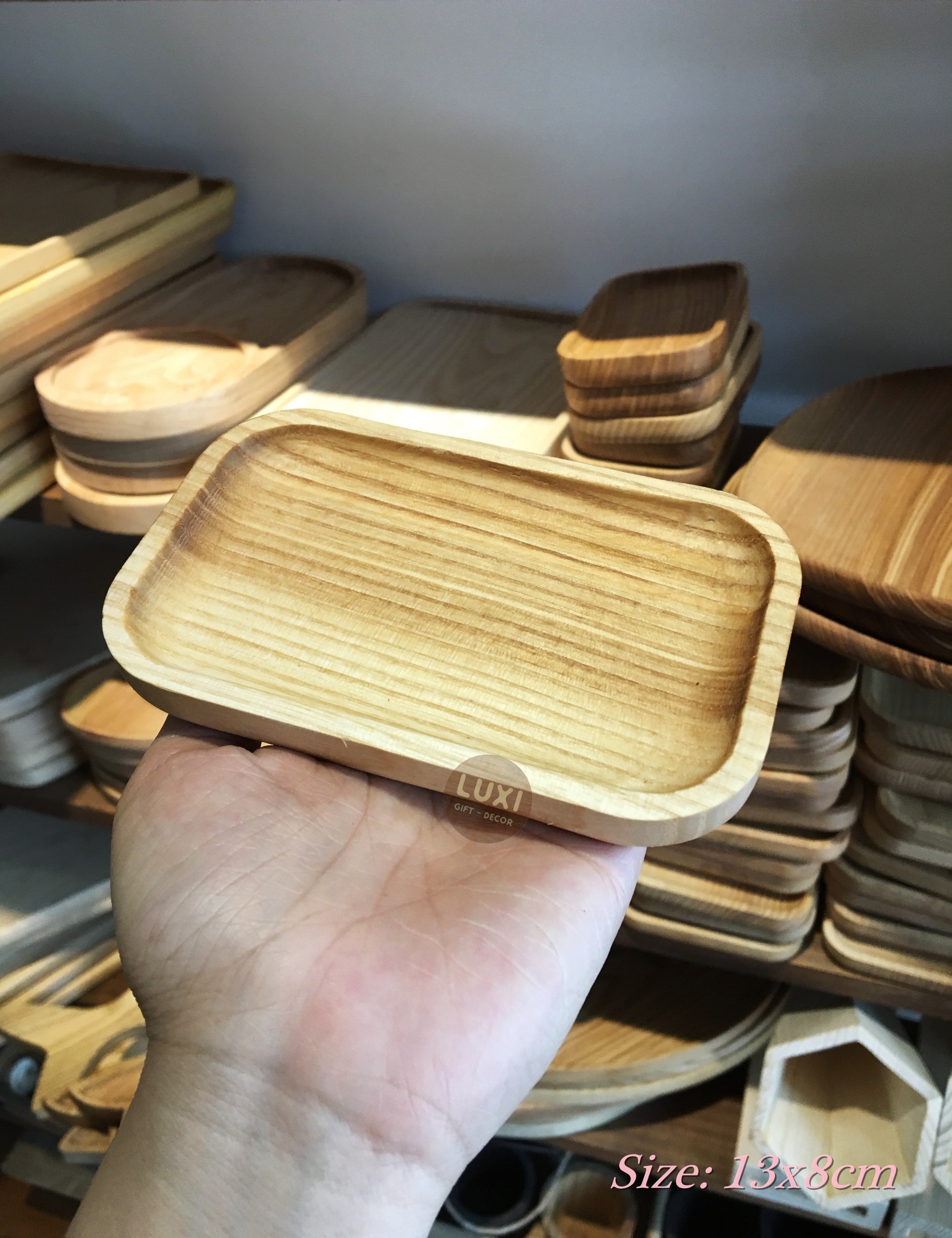 Khay gỗ CN nhỏ (decor 22) - LUXI decor