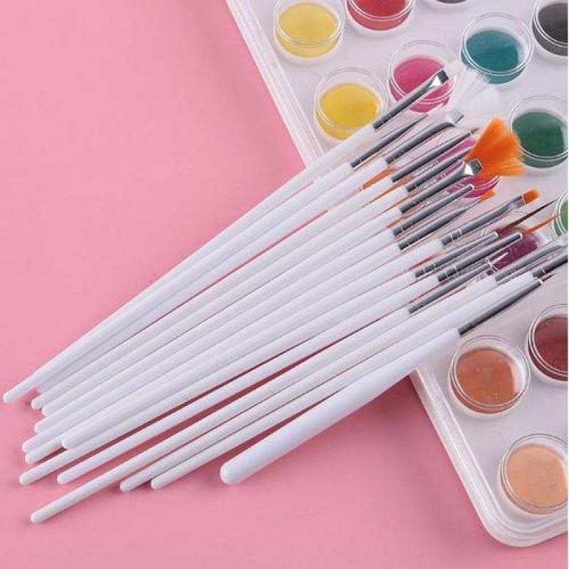 Set 15 cọ vẽ móng nghệ thuật, vẽ trang trí móng tay, làm nail chuyên nghiệp