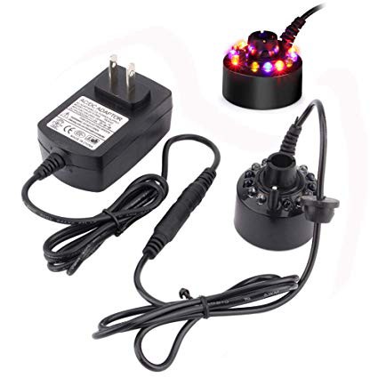 Bộ máy tạo sương , tạo khói 12led đổi màu cho thác nước phong thủy, bể cá cảnh trang trí