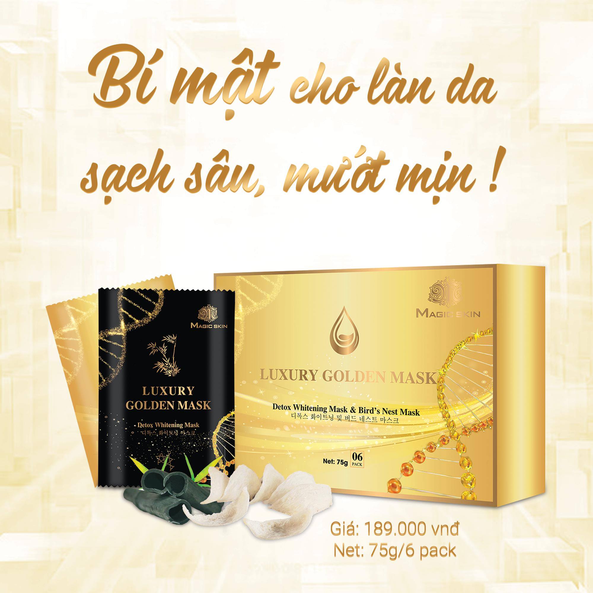 MẶT NẠ CẤY TRẮNG THẢI ĐỘC HÚT NÁM DƯỠNG ẨM MAGIC SKIN
