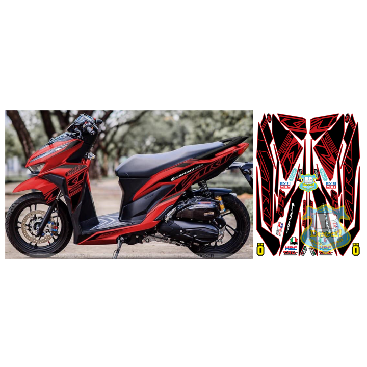 Tem rời vario 150 dán xe đỏ mới